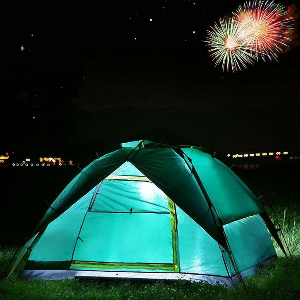 Pop-Up Family Camping Tent  Quick Setup, Multi-Door, Multi-Window, High Visibility (Blue/Yellow)