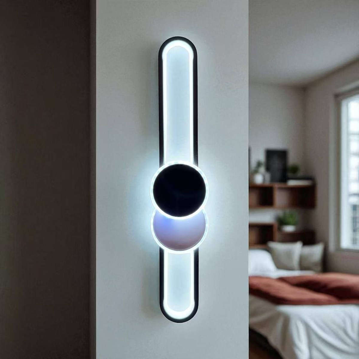 Modern 22W LED Color-Changing Indoor Wall Lamp  Sleek, Minimalist Design Wall Light