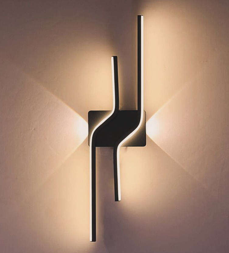 Modern LED Vanity Light  Black Bathroom Light Fixture, Daylight White 4000K Wall Sconce