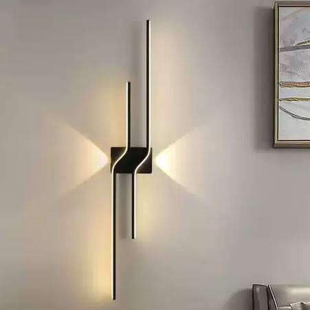 Modern LED Vanity Light  Black Bathroom Light Fixture, Daylight White 4000K Wall Sconce