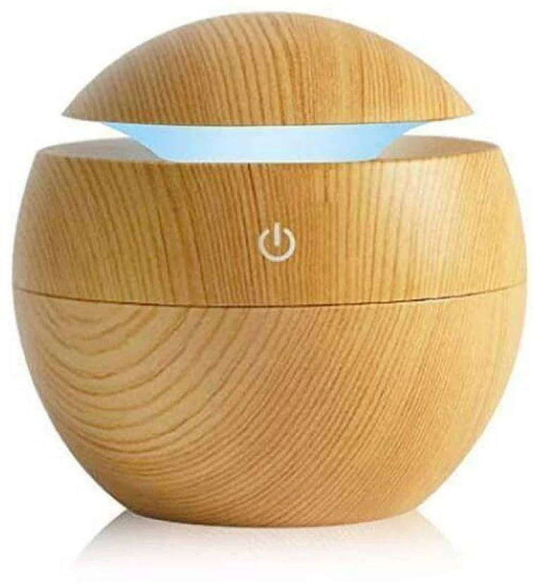 Aroma Diffuser & Humidifier  Ultrasonic Cool Mist, 7-Color LED Night Light, Wood Grain
