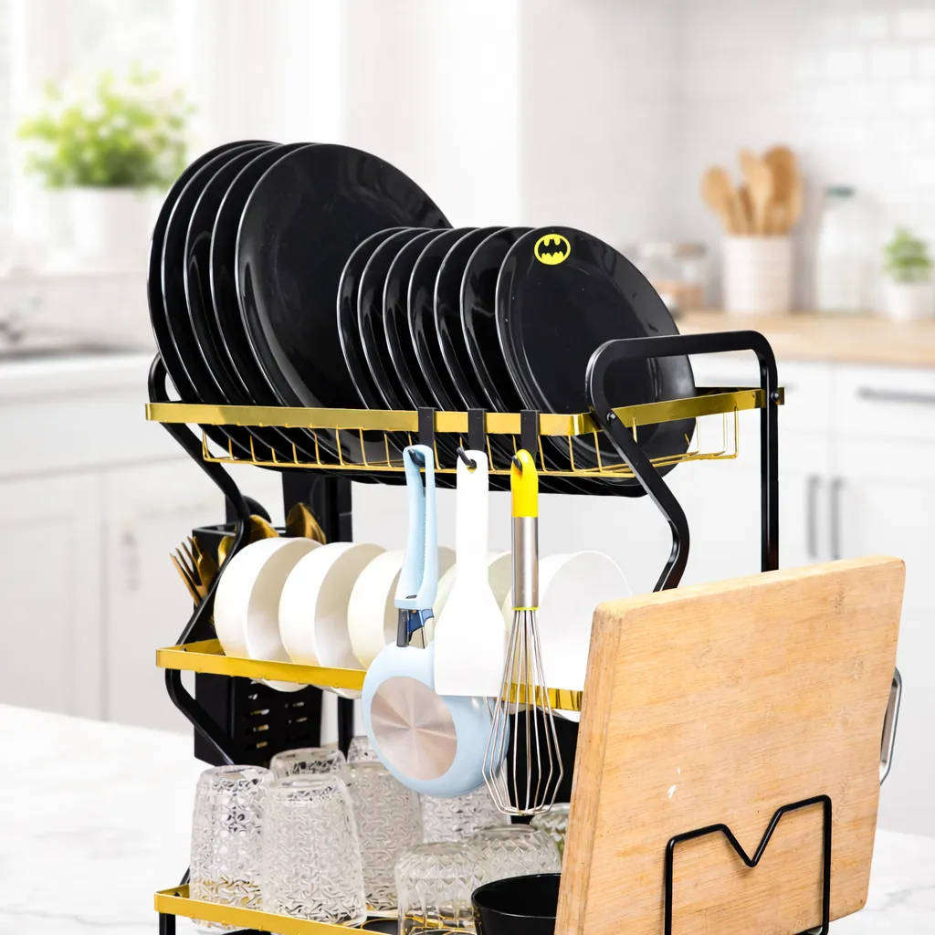 3-Tier Gold Accent Dish Dryer