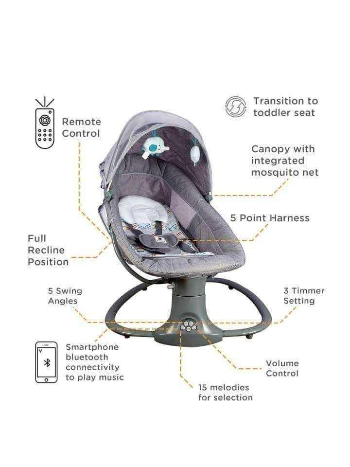 3 in1 Deluxe Rocker Multifunctional Music Toys Motion Control Bassinet