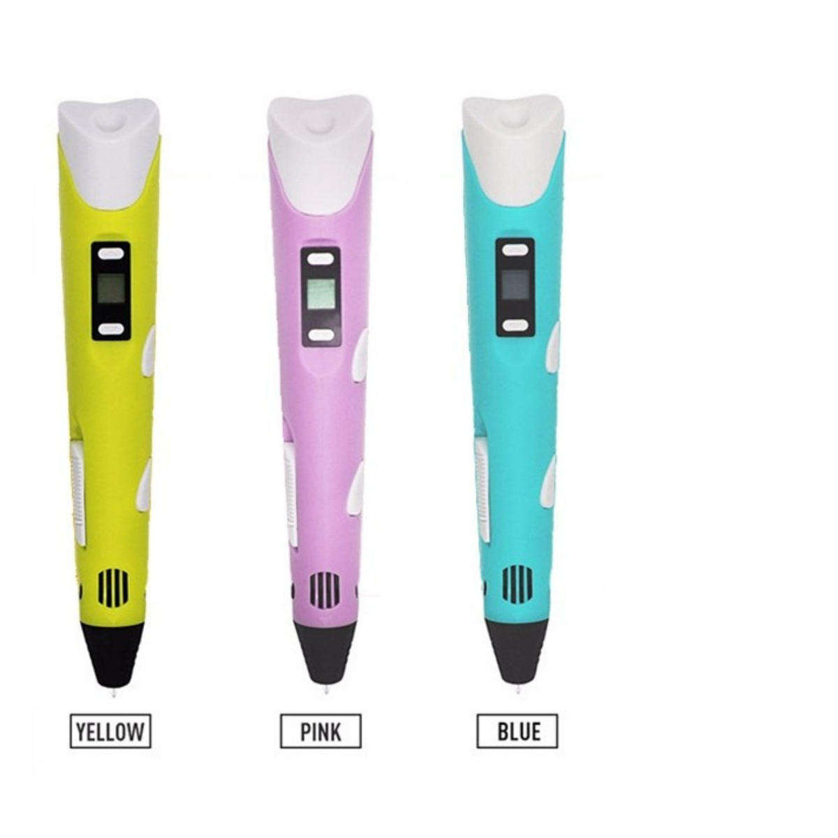 3D printing pen with a silicone mat and finger protectors