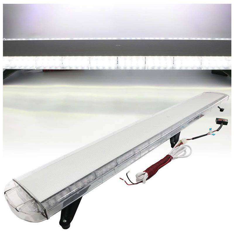 1.2m Vehicle Roof Top White LED Strobe Warning Emergency Light Bar  High-Intensity Strobe Light wit