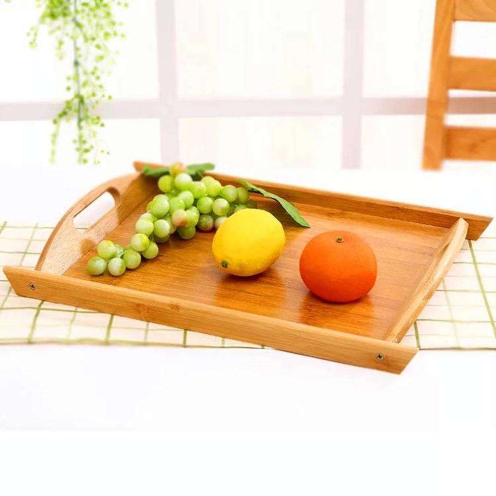 Wooden Bamboo Servings Tray Set of 3