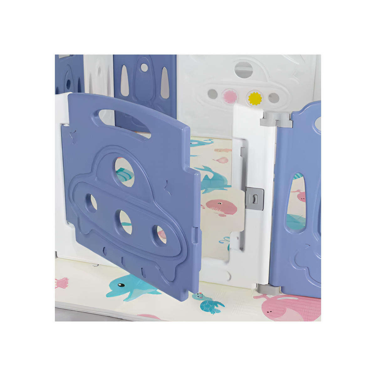 Multi-Functional/Foldable Indoor Baby Playpen with External Door Lock