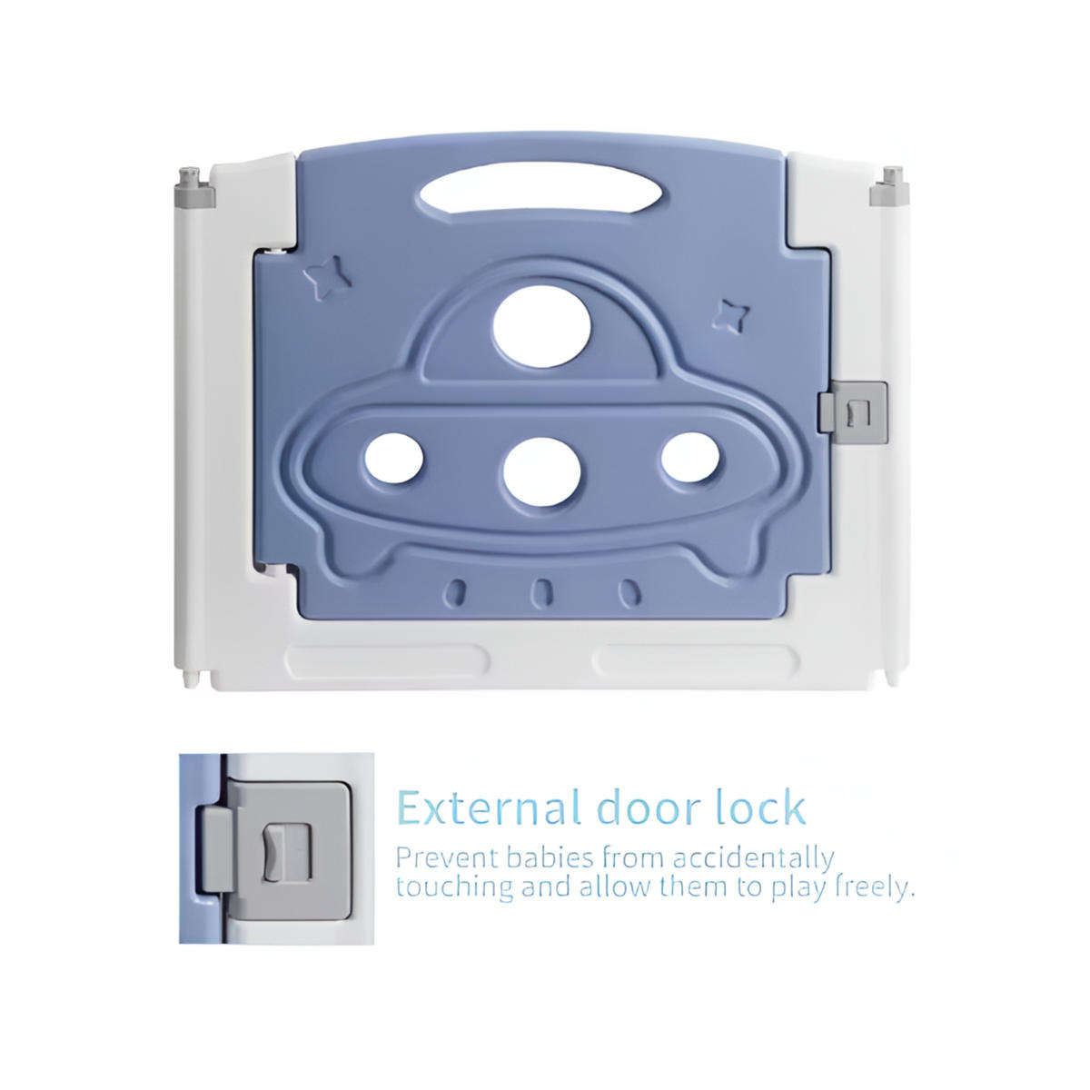 Multi-Functional/Foldable Indoor Baby Playpen with External Door Lock