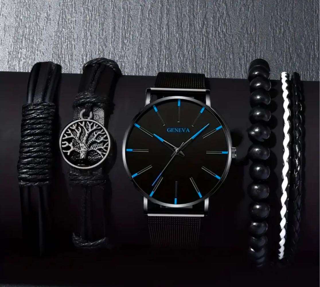 Watch and bracelet 5 piece set