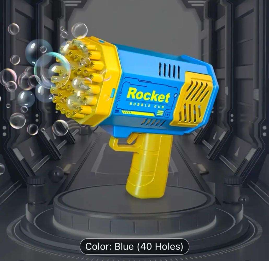 40-Hole Electric Bubble Gun