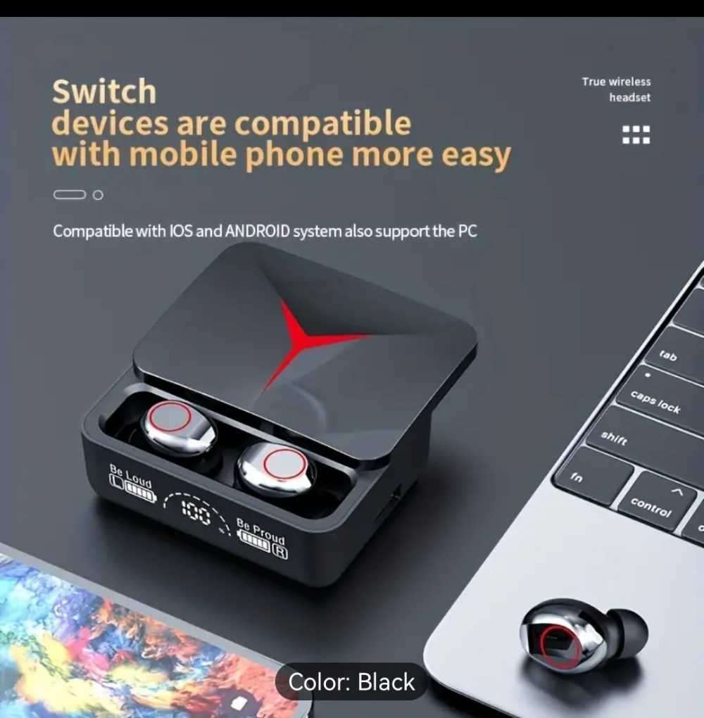 TWS M90 WIRELESS HEADPHONES.