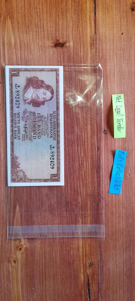 Great Condition South African TW de Jongh R1 Banknotes in Sequence.