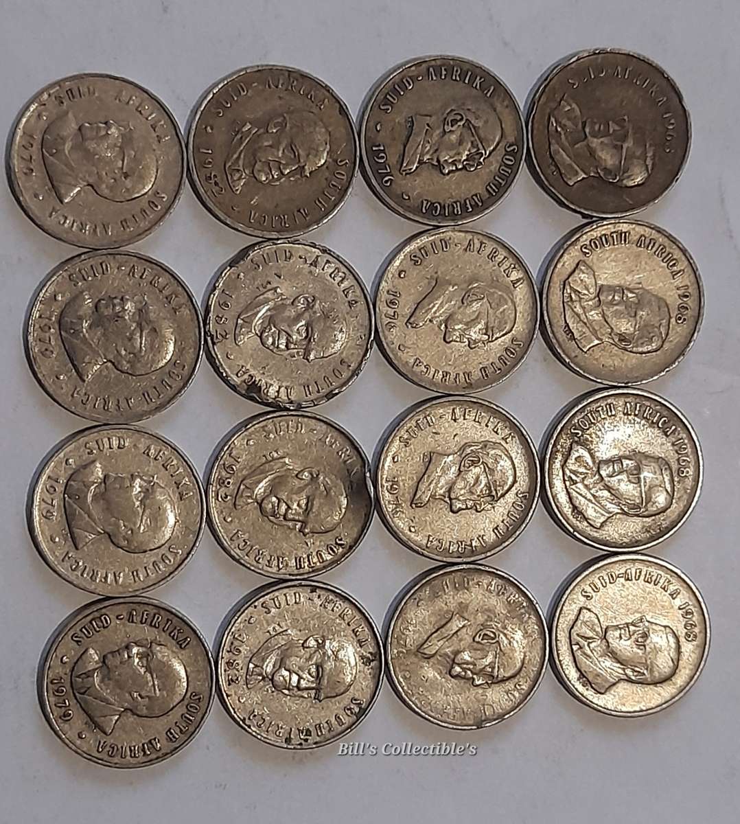 SOUTH AFRICAN PRESIDENTIAL 5 CENT COIN LOT .