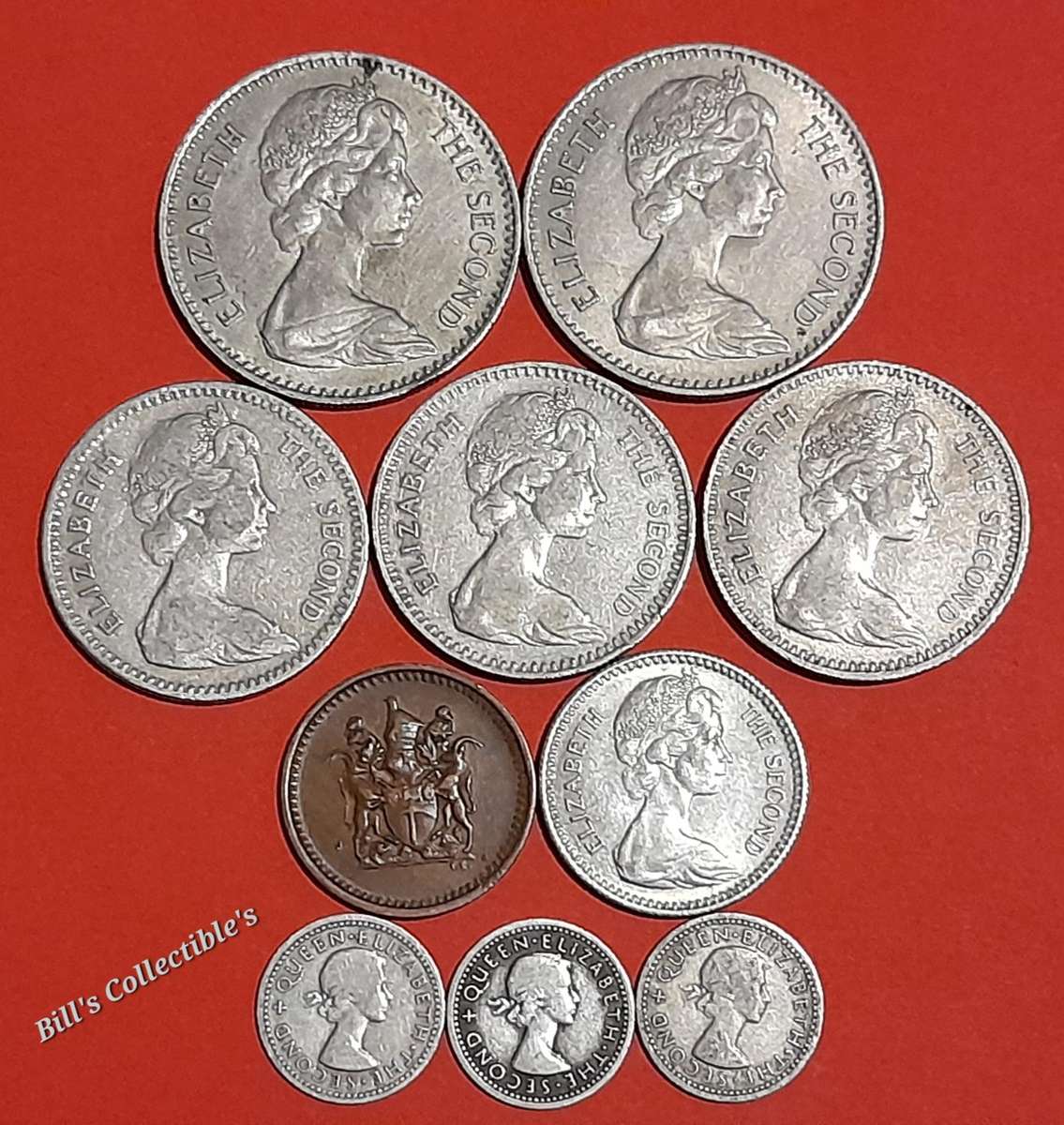 10 COINS Rhodesia, Rhodesia and Nyasaland Lot . 1 BID Takes All.