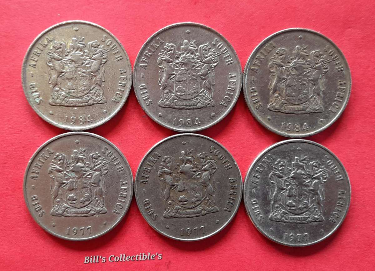 South African R1 Coins . ( nickel)