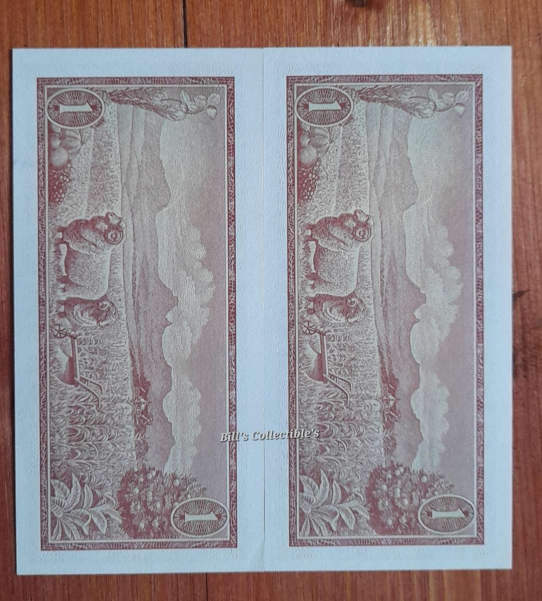 Great Condition South African TW de Jongh R1 Banknotes in Sequence.