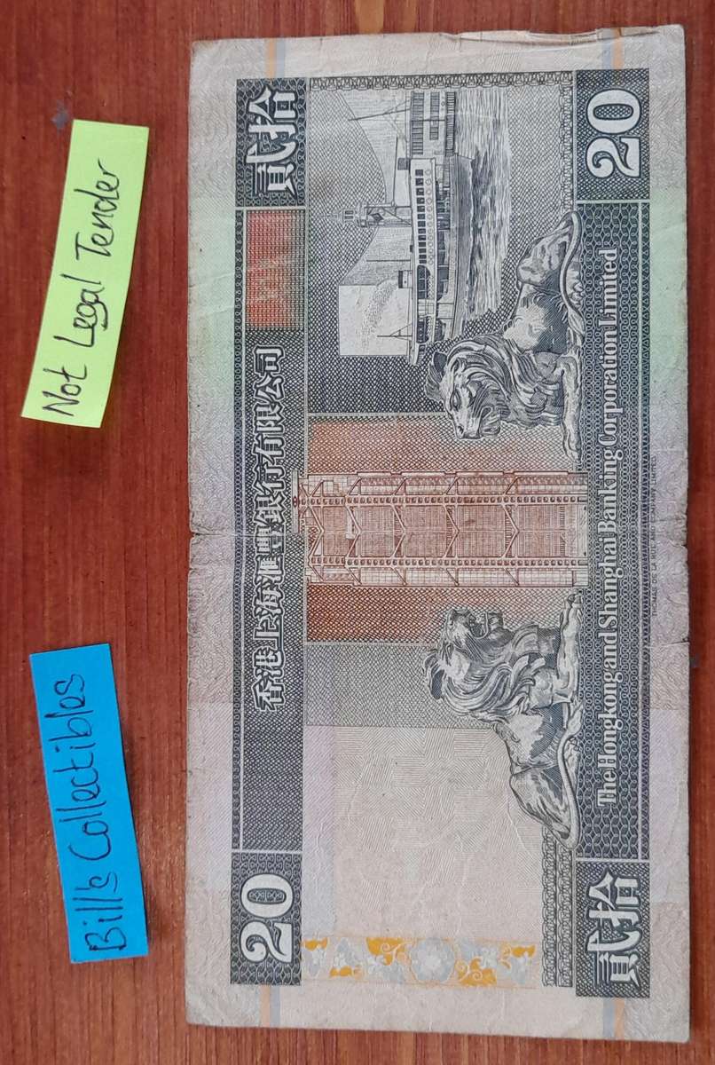 Hongkong 20 Dollar Banknote. (AA Prefix)