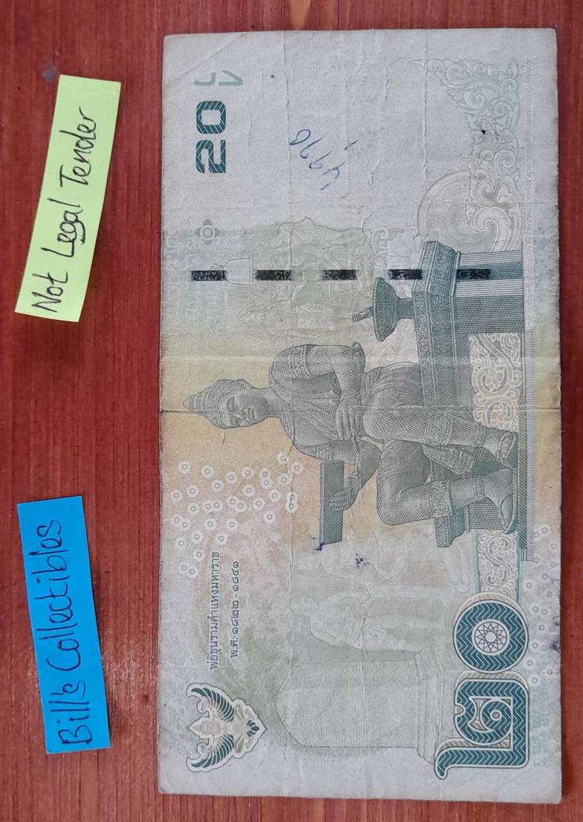 Thailand 20 Baht Banknote.