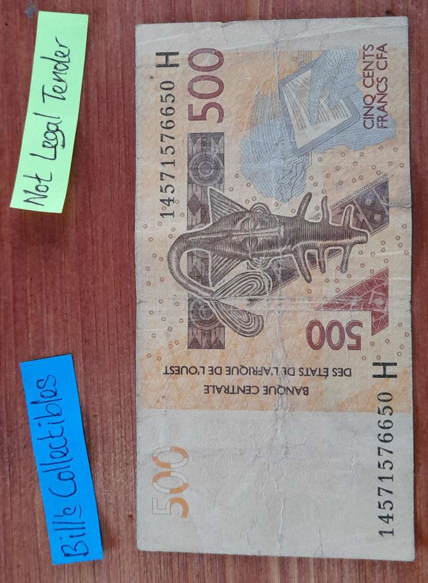 Senegal 500 Francs Banknote.