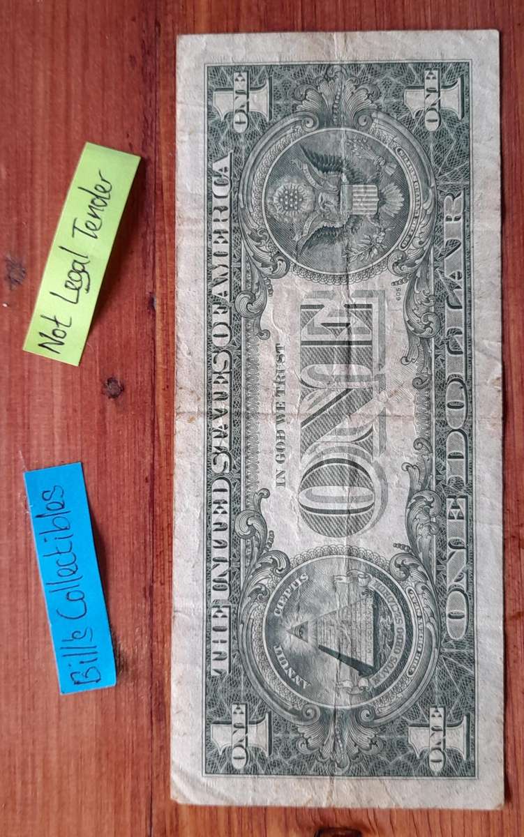 1981 American 1 Dollar Banknote.