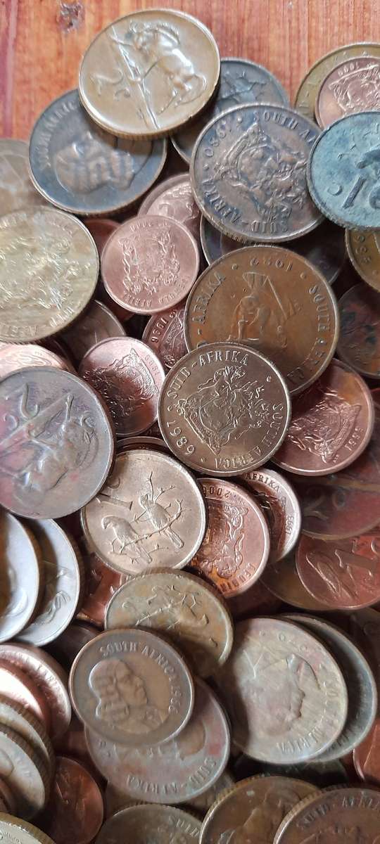 125 Mix South African 1Cent and 2Cent Coins