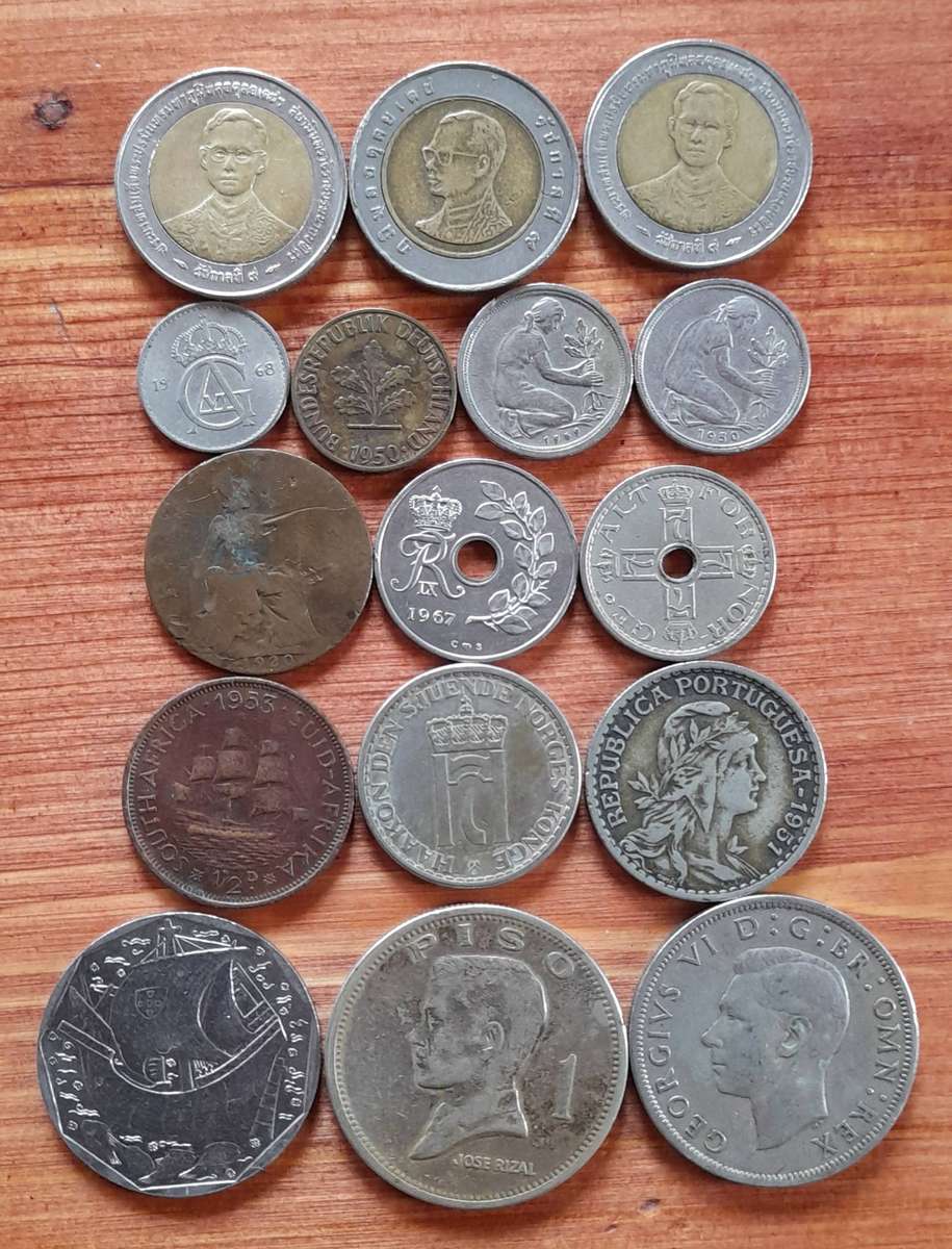 16 International Coins. (Oldest Coin -1920)