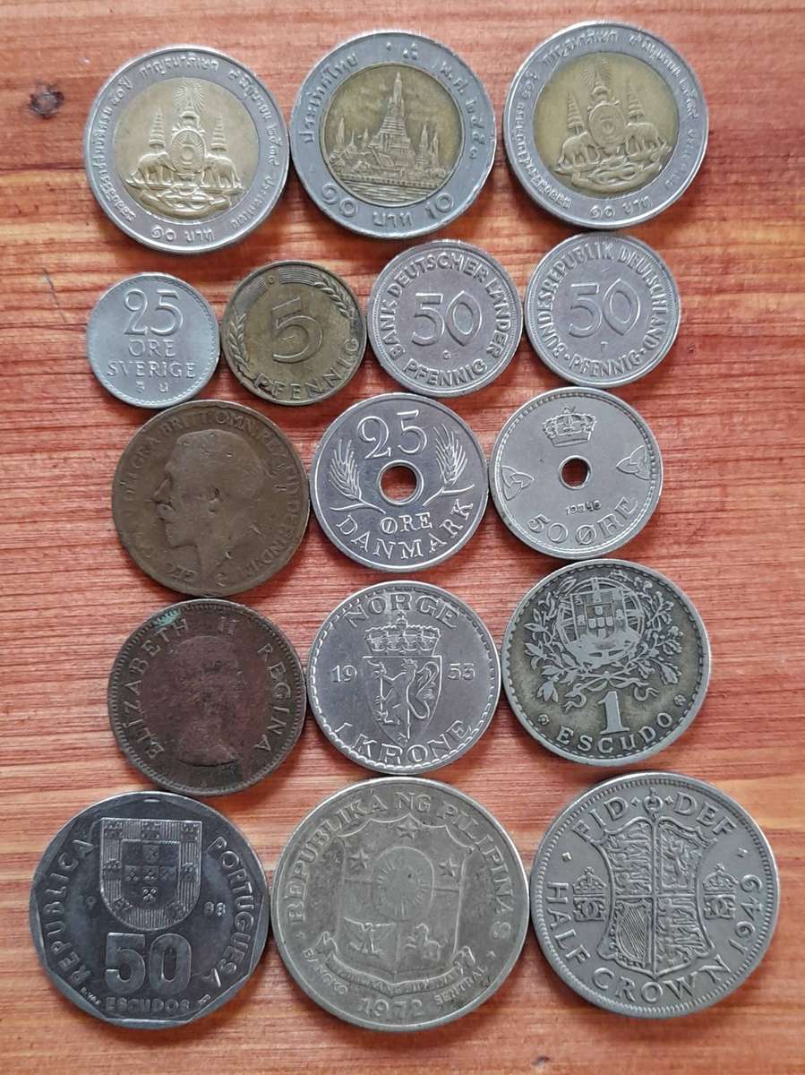 16 International Coins. (Oldest Coin -1920)