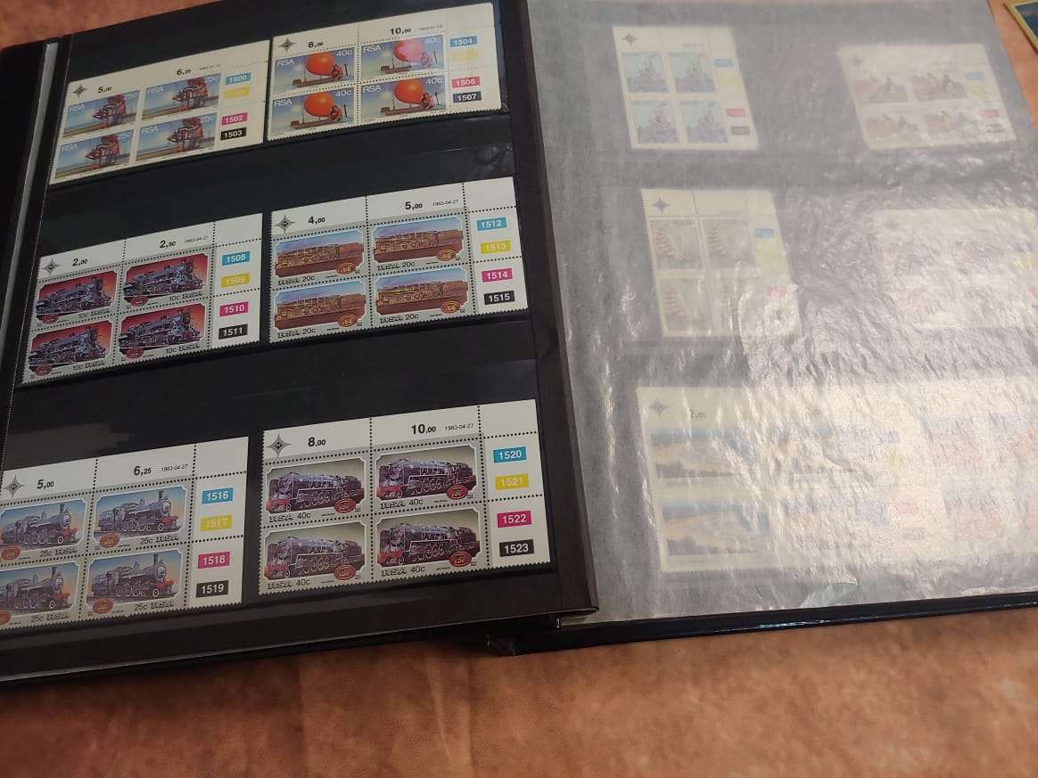 STAMP ALBUM WITH RSA STAMPS DATES FROM 1983 TO 1993