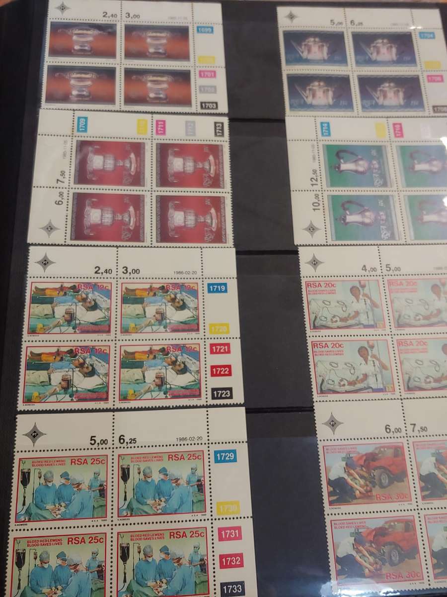 STAMP ALBUM WITH RSA STAMPS DATES FROM 1983 TO 1993
