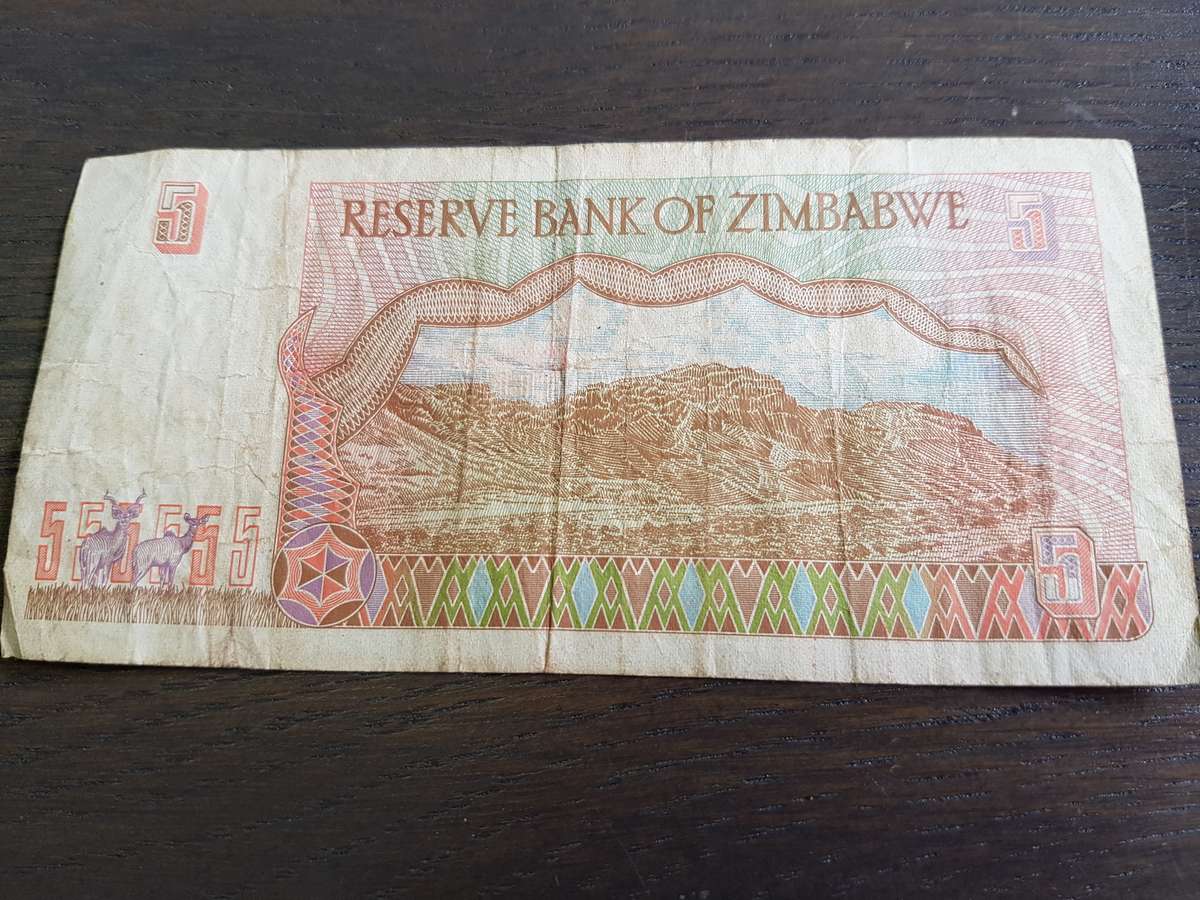 Zimbabwe Five Dollars Harare 1997