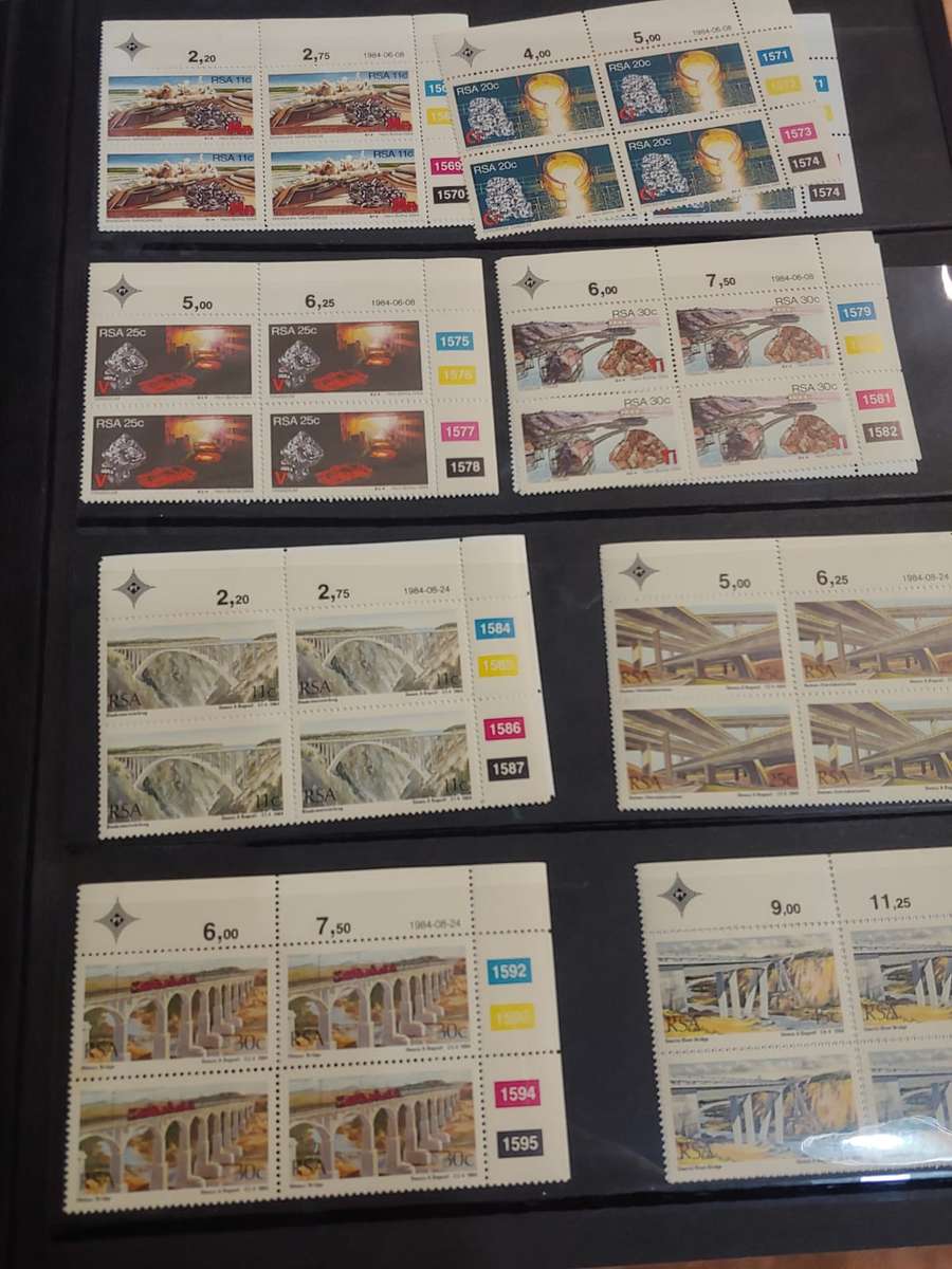 STAMP ALBUM WITH RSA STAMPS DATES FROM 1983 TO 1993