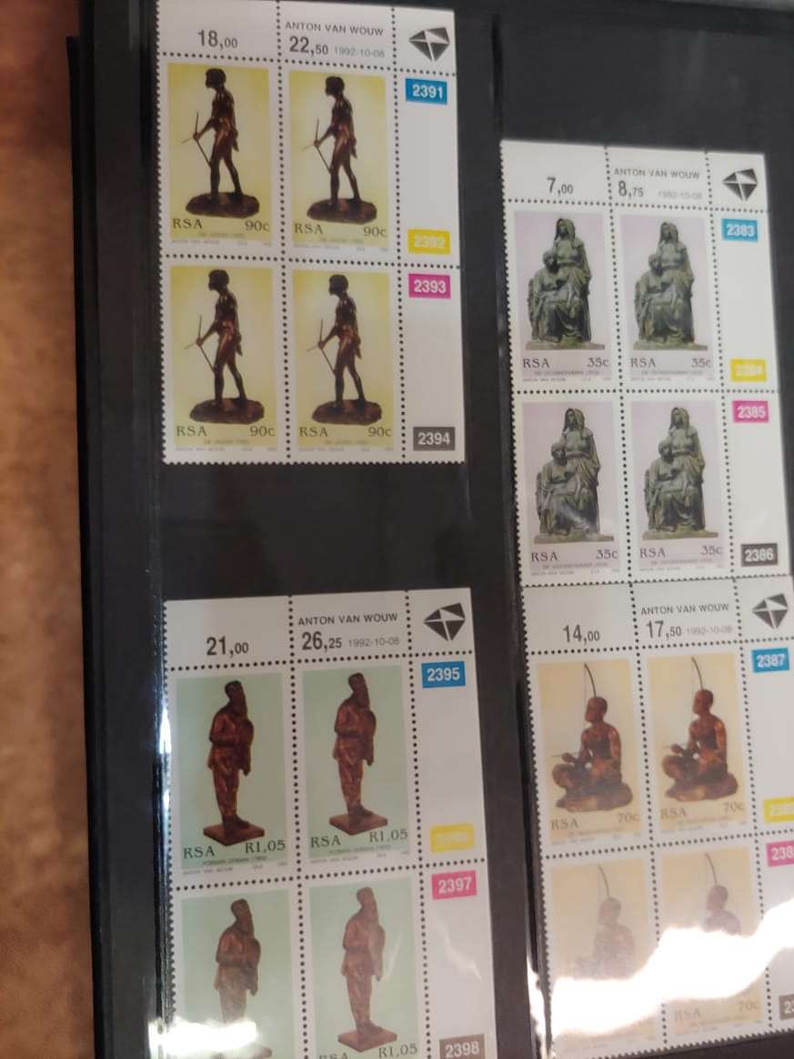 STAMP ALBUM WITH RSA STAMPS DATES FROM 1983 TO 1993