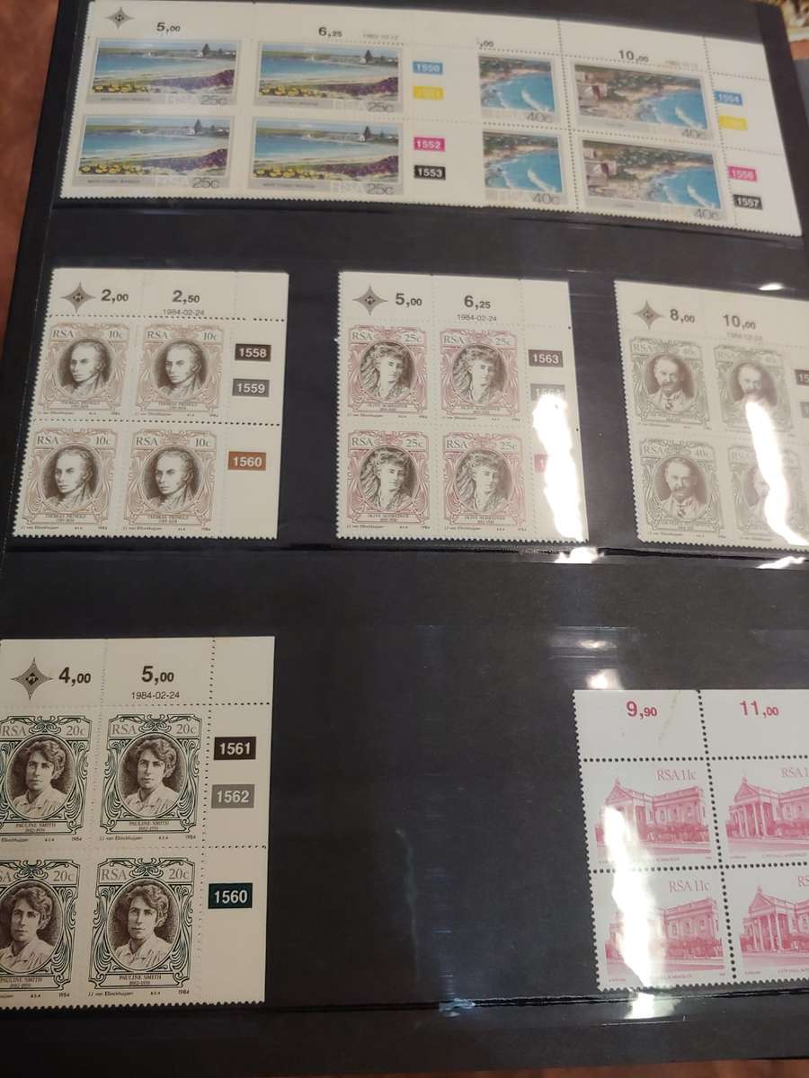 STAMP ALBUM WITH RSA STAMPS DATES FROM 1983 TO 1993