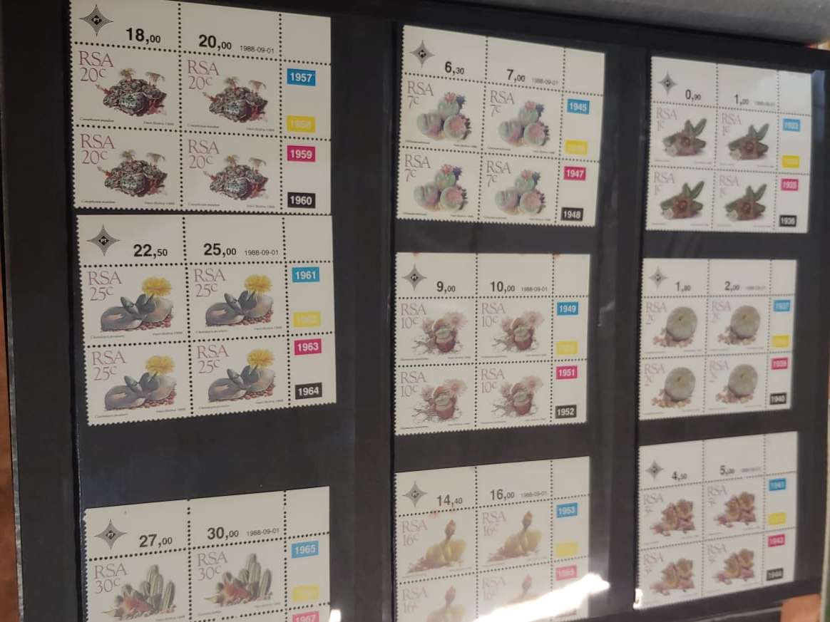 STAMP ALBUM WITH RSA STAMPS DATES FROM 1983 TO 1993
