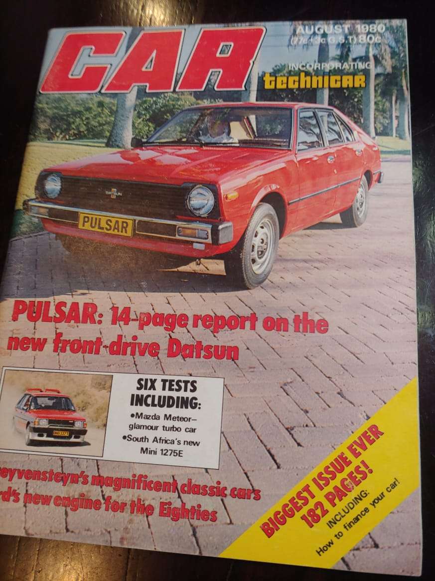 CAR MAGAZINE DATSUN PULSAR AUGUST 1980