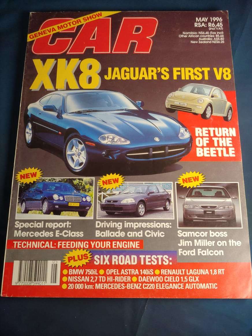 CAR MAGAZINE JAGUAR 'S FIRST V8 MAY 1996