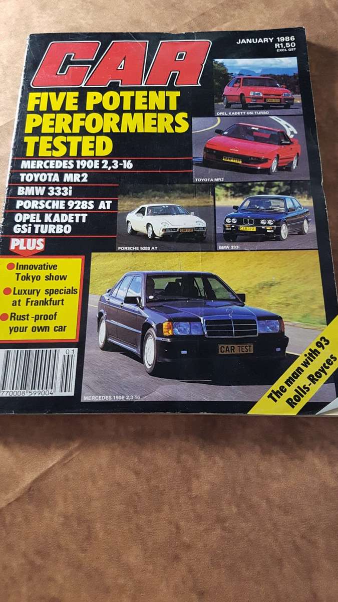 CAR MAGAZINE (MERCEDES 190E POTENT PERFORMERS) JANUARY 1986