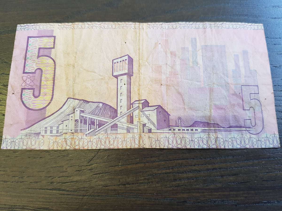 RSA Five Rand notes GPC De Kock