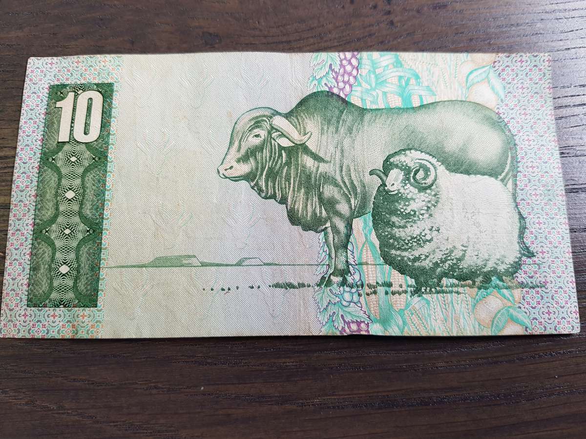 1990 Ten Rand (R10) Note Garland De Kock