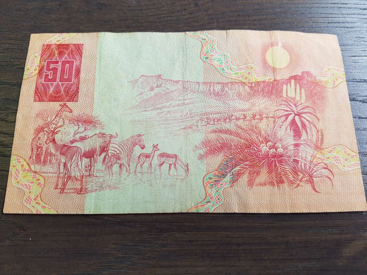 South African 50 Rand note 1980's G de Kock