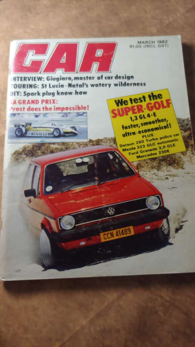 CAR MAGAZINE VOLKSWAGEN SUPER GOLF 1.3 GL4 +E MARCH 1982