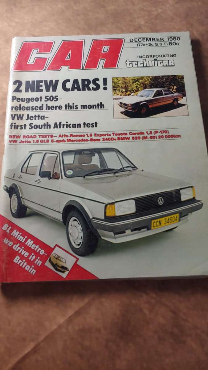CAR MAGAZINE VOLKSWAGEN JETTA - FIRST SOUTH AFRICAN TEST - DECEMBER 1980