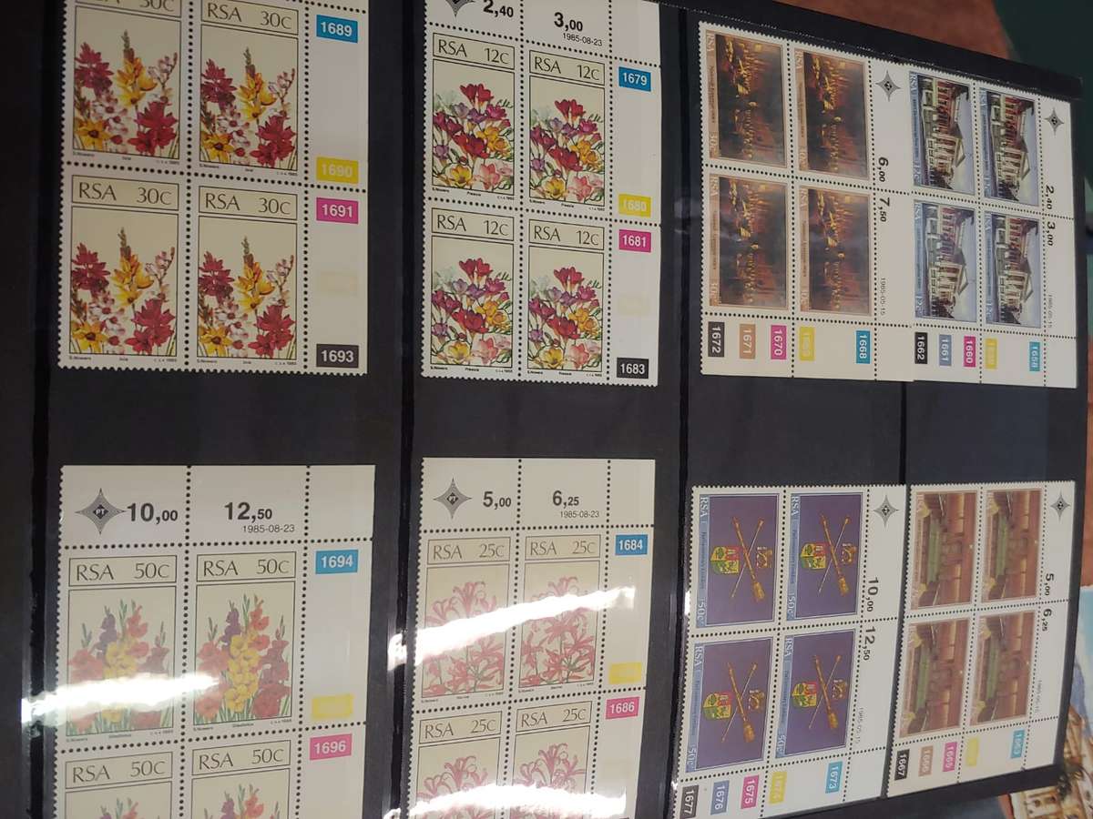 STAMP ALBUM WITH RSA STAMPS DATES FROM 1983 TO 1993