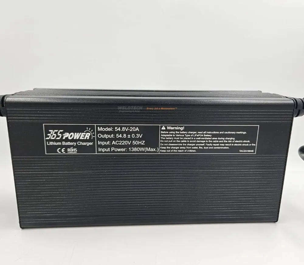 365 Power, 48v to 51.2v 20ah lithium ion battery charger