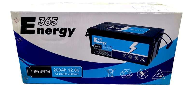 365 Energy 12v 200ah 2.56kwh Lithium Ion Battery-Blue