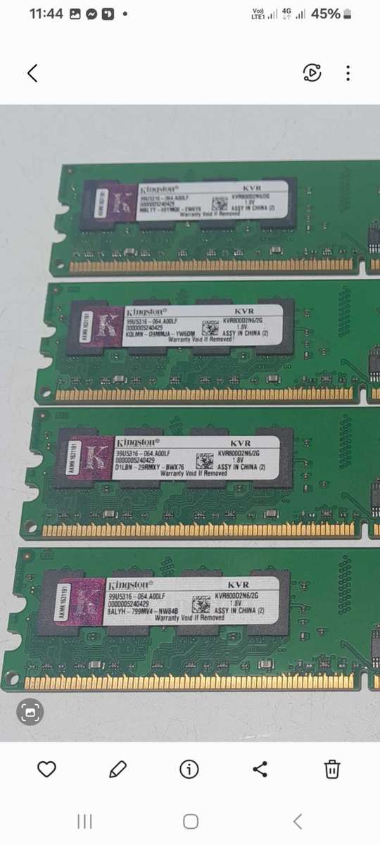 Kingston Value RAM 2GB DDR2 x4 PLEASE READ
