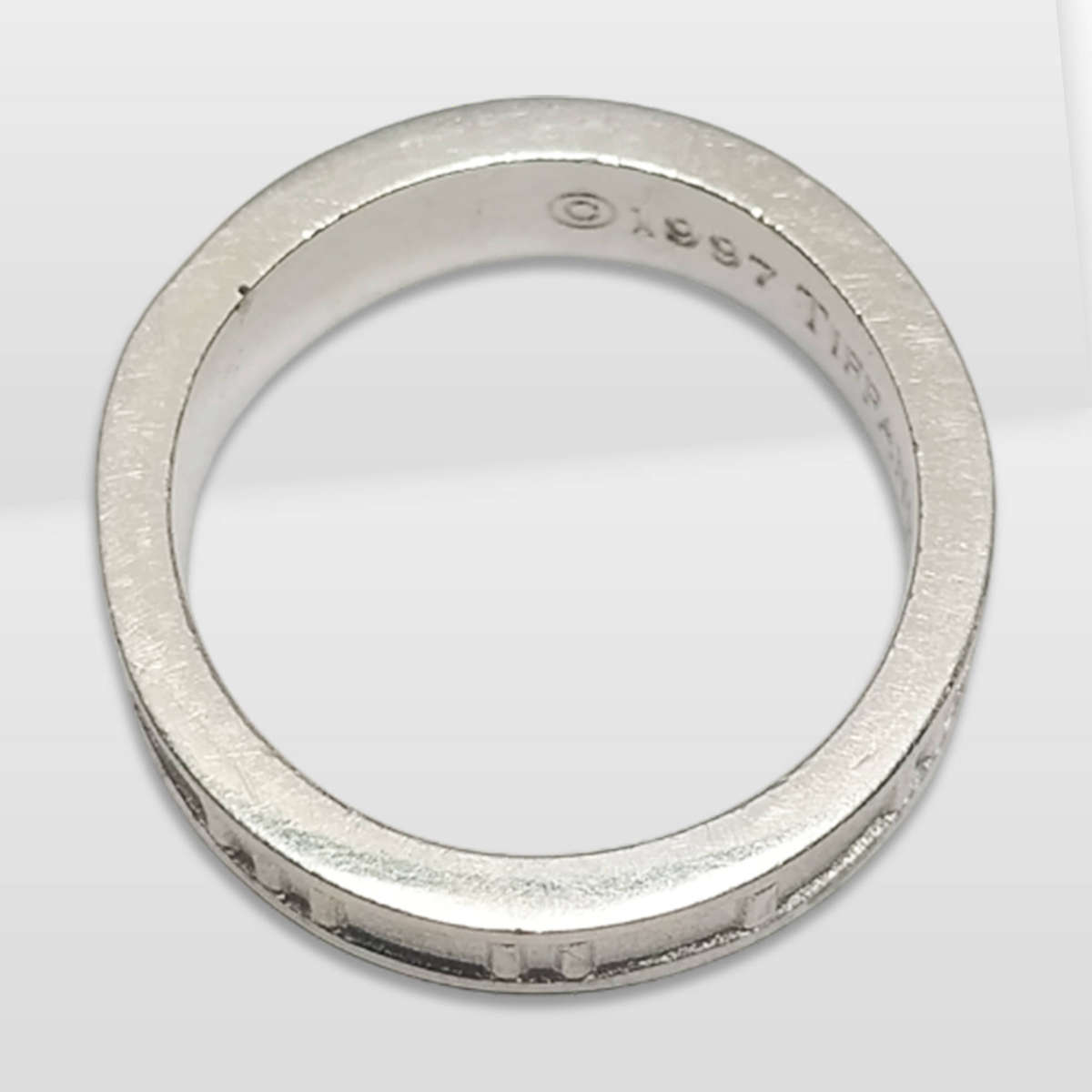 Tiffany & Co 1997 Atlas 925 Sterling Silver Ring