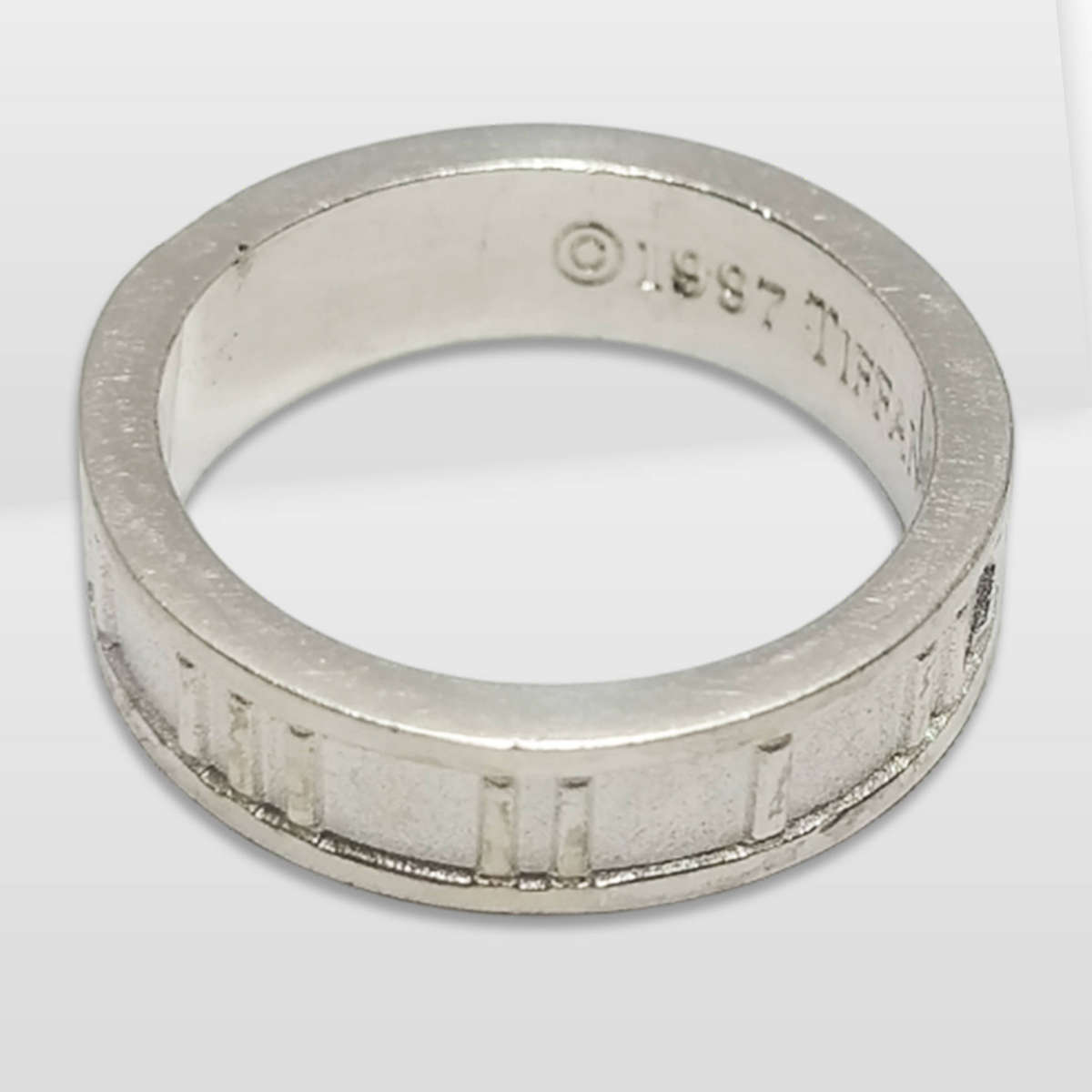 Tiffany & Co 1997 Atlas 925 Sterling Silver Ring