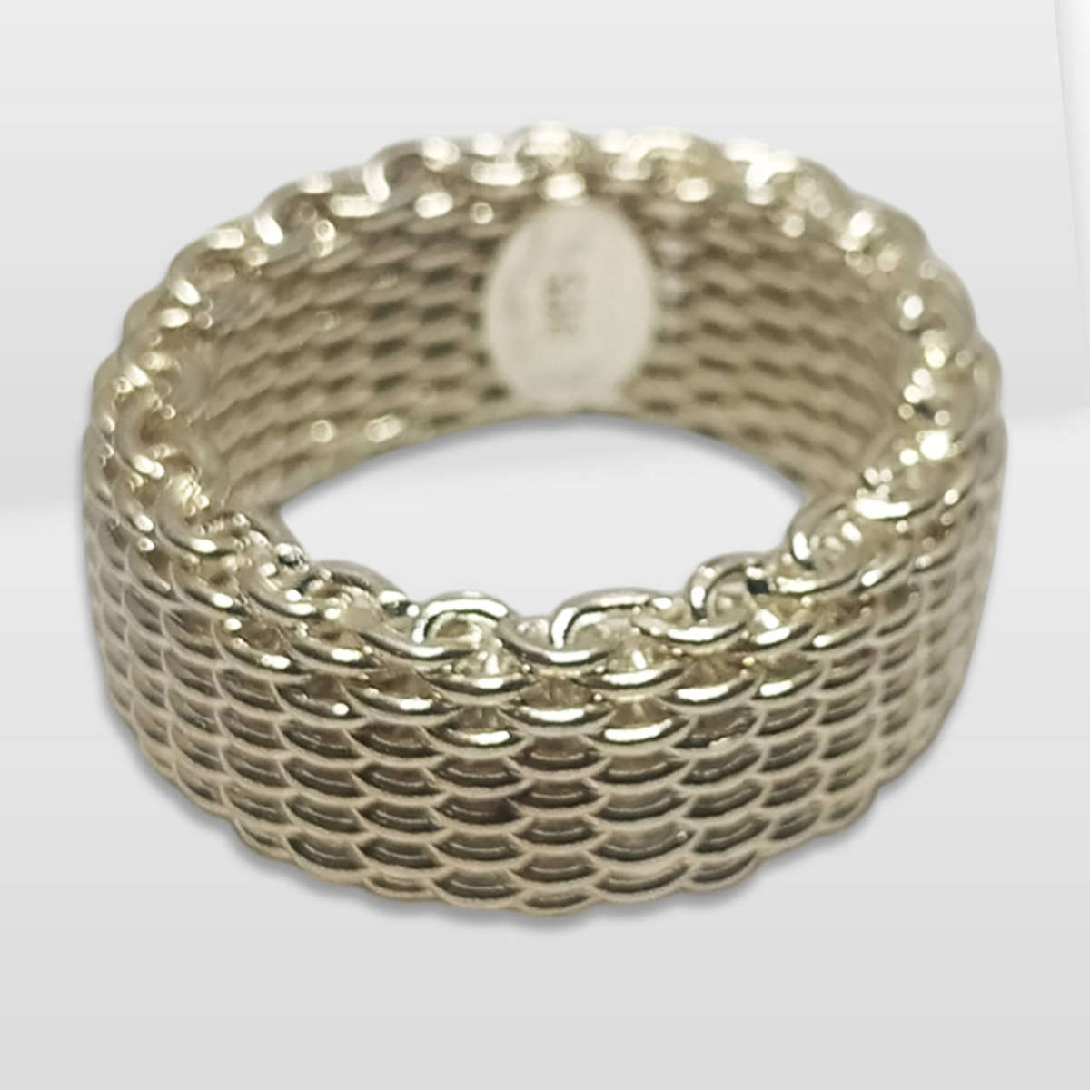 925 Sterling Silver Chain Design Ring