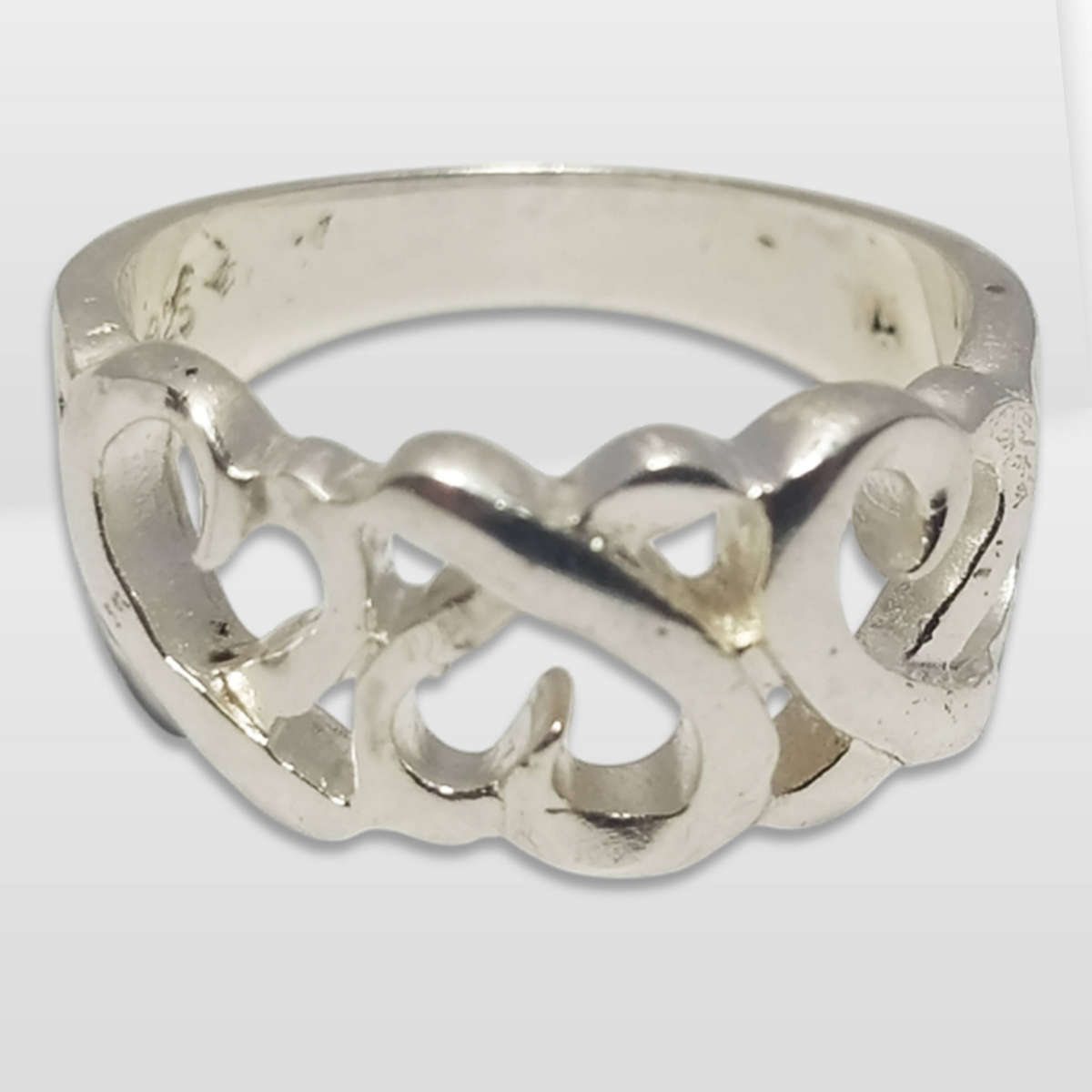 925 Sterling Silver Heart Design Ring